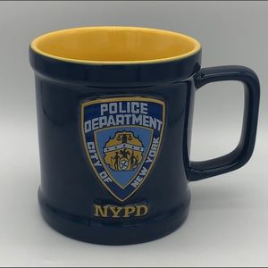 NYPD City of New York Raised Mug Yellow Interior